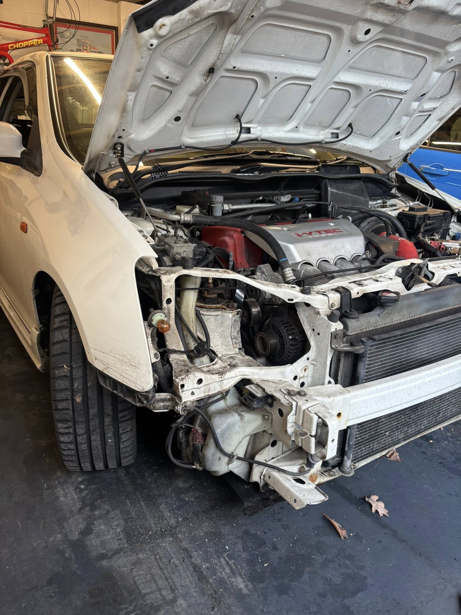 Engine bay repair work